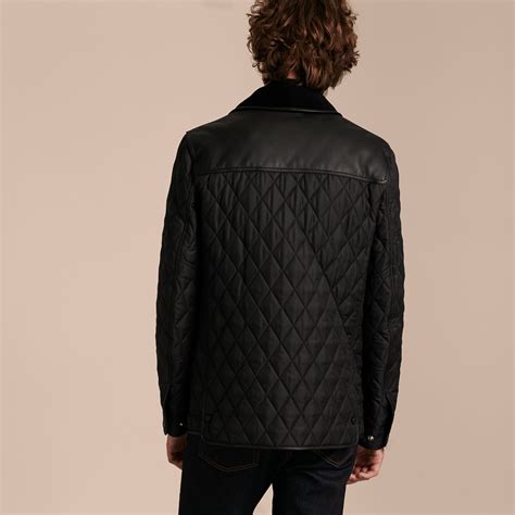 burberry lambskin yoke diamond quilted jacket|burberry quilted harrington jacket.